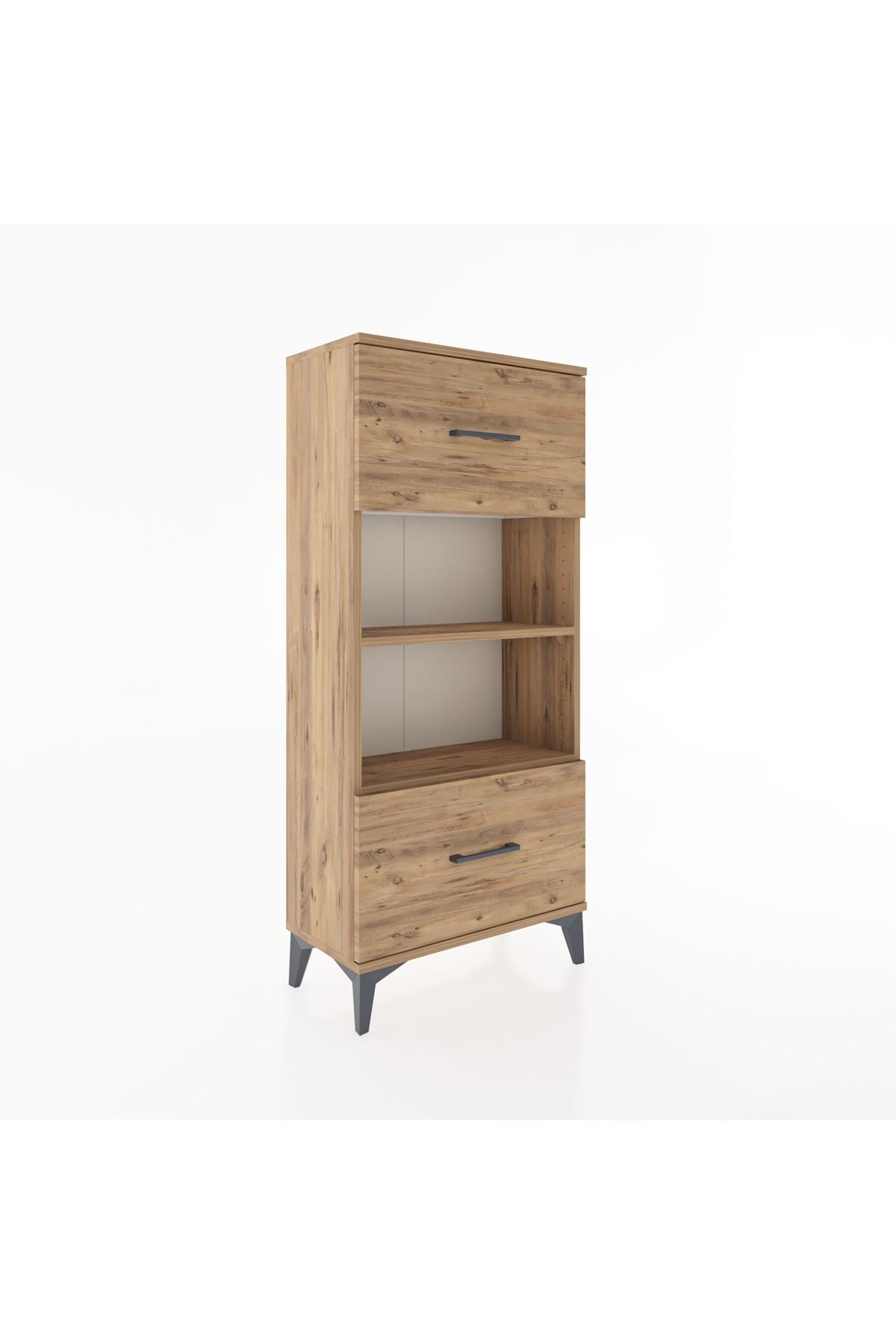 Hyperion Dolap 2 Raflı 2 Çekmeceli 60x44x134 Çam-Çam