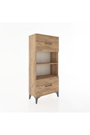 Hyperion Dolap 2 Raflı 2 Çekmeceli 60x44x134 Çam-Çam