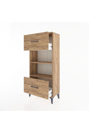 Hyperion Dolap 2 Raflı 2 Çekmeceli 60x44x134 Çam-Çam