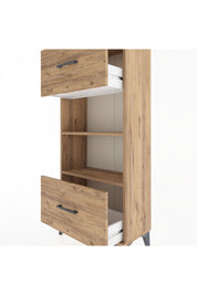 Hyperion Dolap 2 Raflı 2 Çekmeceli 60x44x134 Çam-Çam