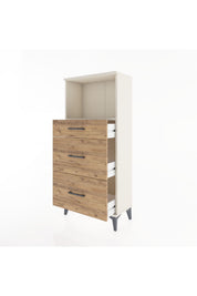 Hyperion Dolap Tek Raflı 3 Çekmeceli 60x44x134 - S50M033V3B