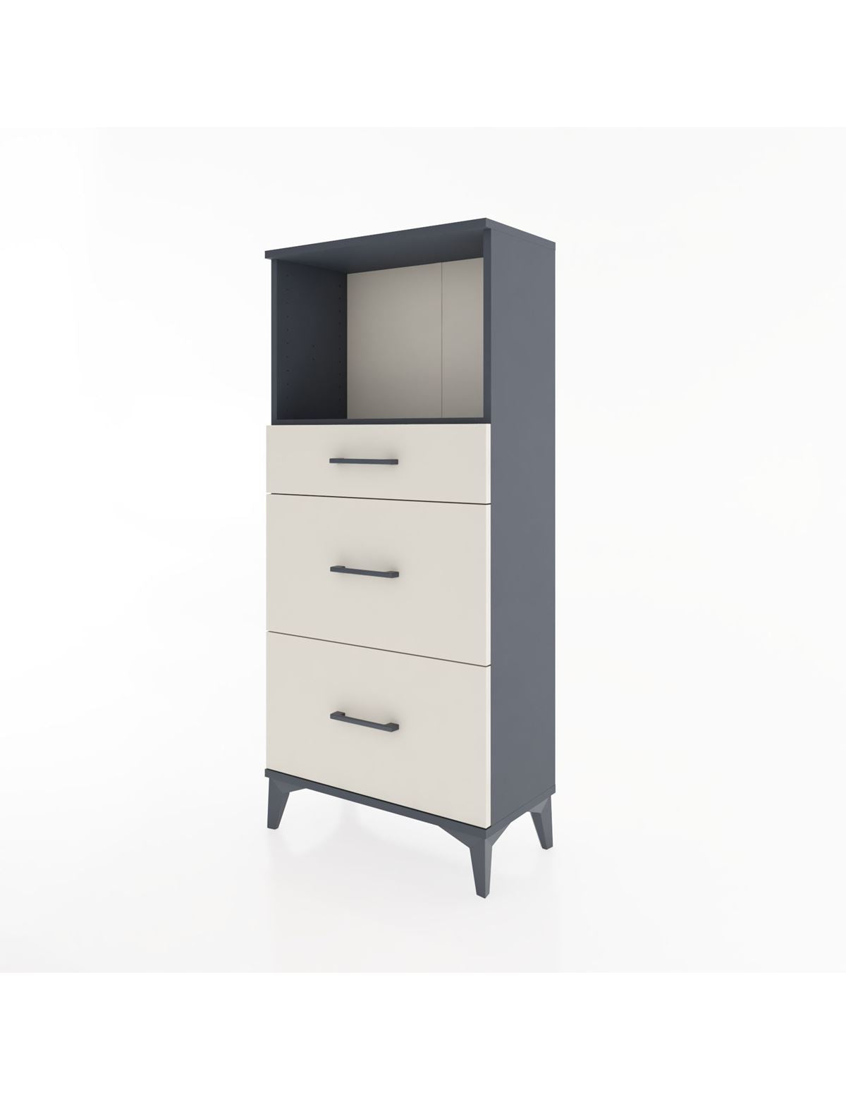 Hyperion Dolap Tek Raflı 3 Çekmeceli 60x44x134 - S50M033V4B