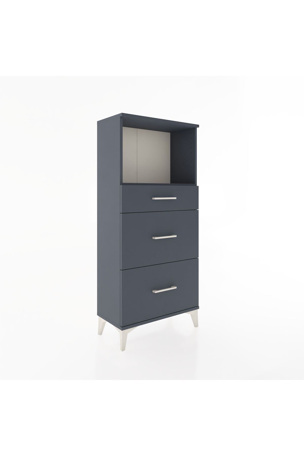 Hyperion Dolap Tek Raflı 3 Çekmeceli 60x44x134 - S50M033V5B