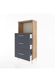Hyperion Dolap Tek Raflı 3 Çekmeceli 60x44x134 - S50M033V8B