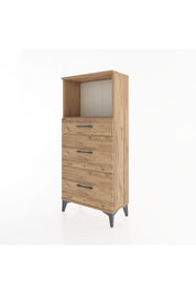 Hyperion Dolap Tek Raflı 3 Çekmeceli 60x44x134 - S50M033V9B