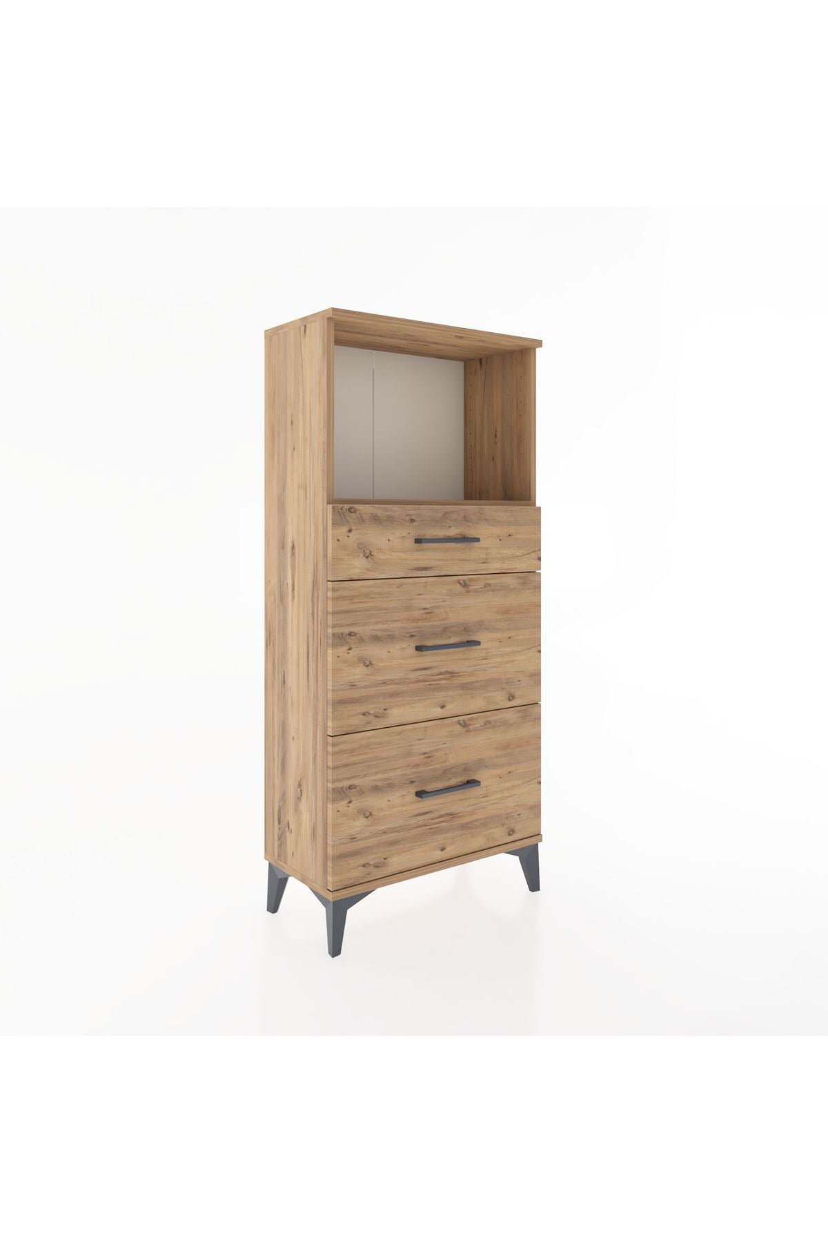 Hyperion Dolap Tek Raflı 3 Çekmeceli 60x44x134 - S50M033V9B