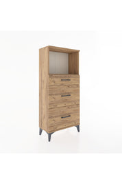 Hyperion Dolap Tek Raflı 3 Çekmeceli 60x44x134 - S50M033V9B