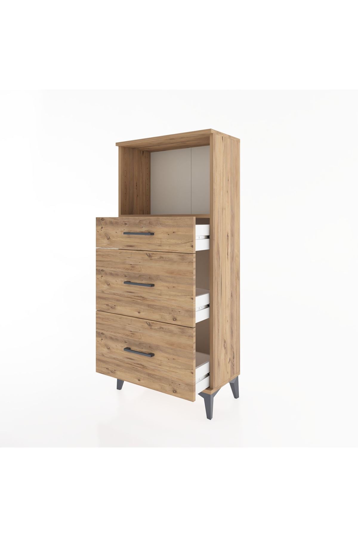 Hyperion Dolap Tek Raflı 3 Çekmeceli 60x44x134 - S50M033V9B