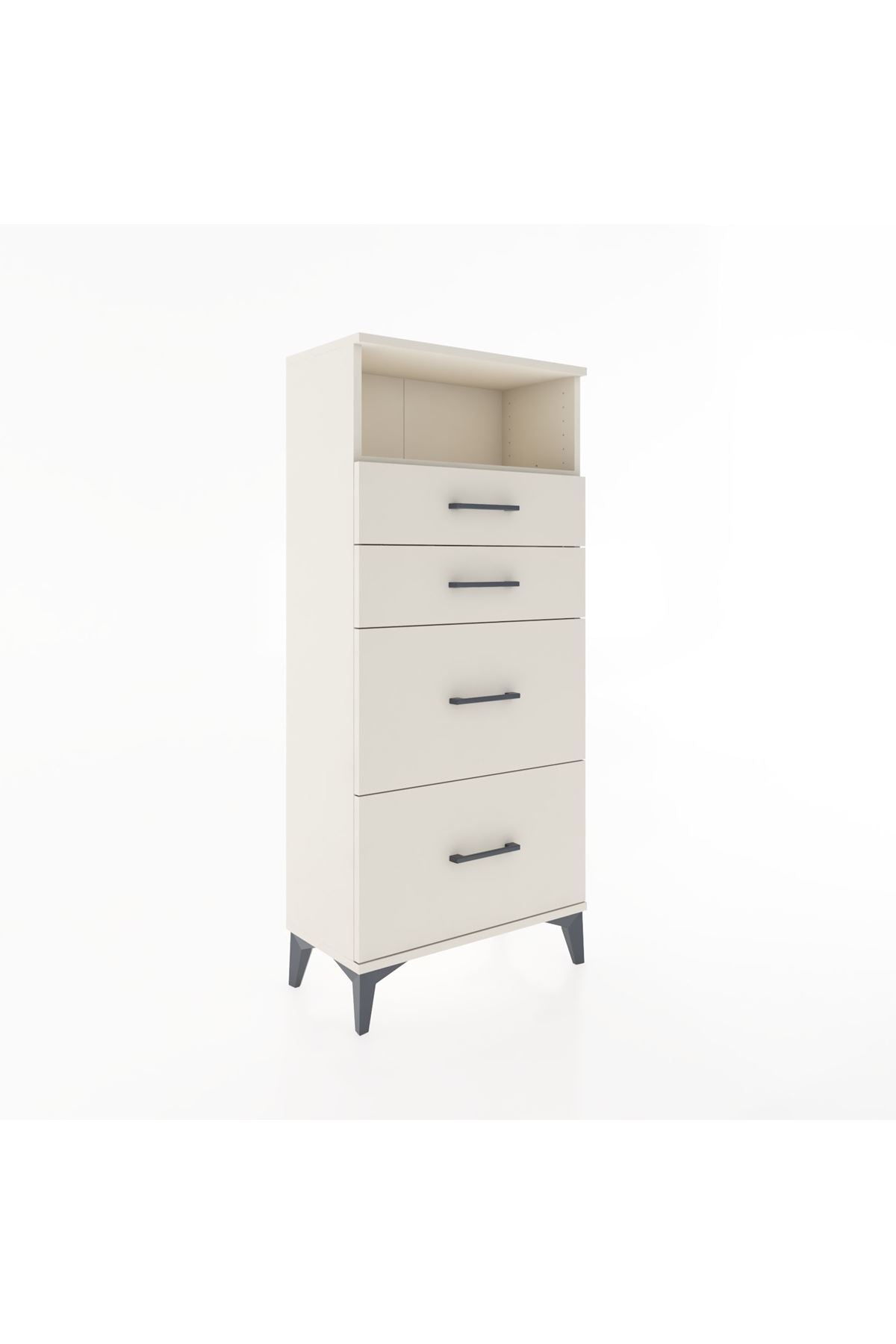 Hyperion Dolap Tek Raflı 4 Çekmeceli 60x44x134 - S50M034V1B
