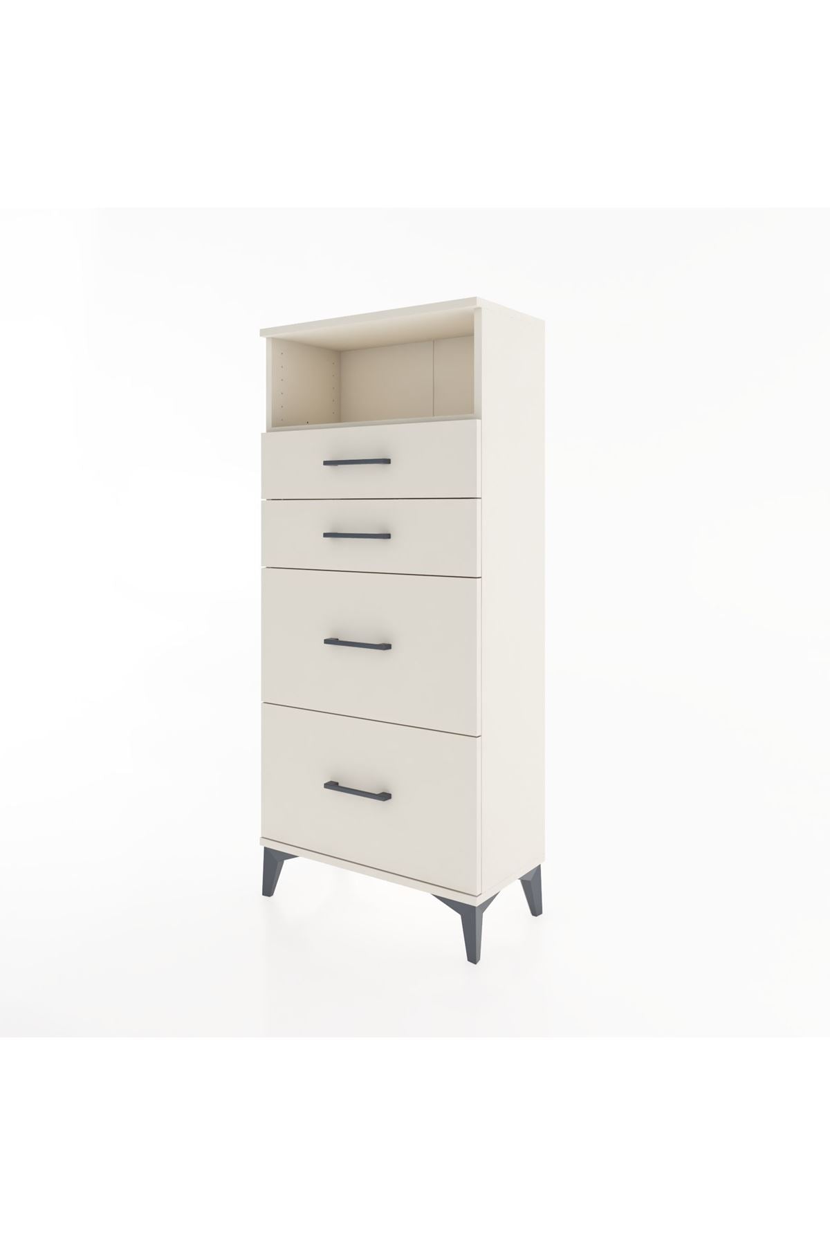 Hyperion Dolap Tek Raflı 4 Çekmeceli 60x44x134 - S50M034V1B