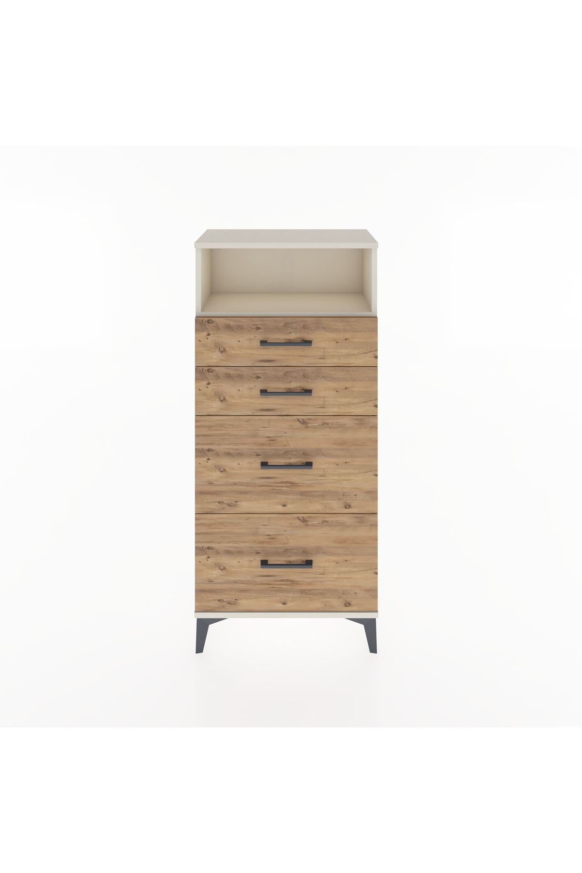 Hyperion Dolap Tek Raflı 4 Çekmeceli 60x44x134 - S50M034V3B