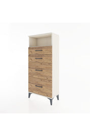 Hyperion Dolap Tek Raflı 4 Çekmeceli 60x44x134 - S50M034V3B