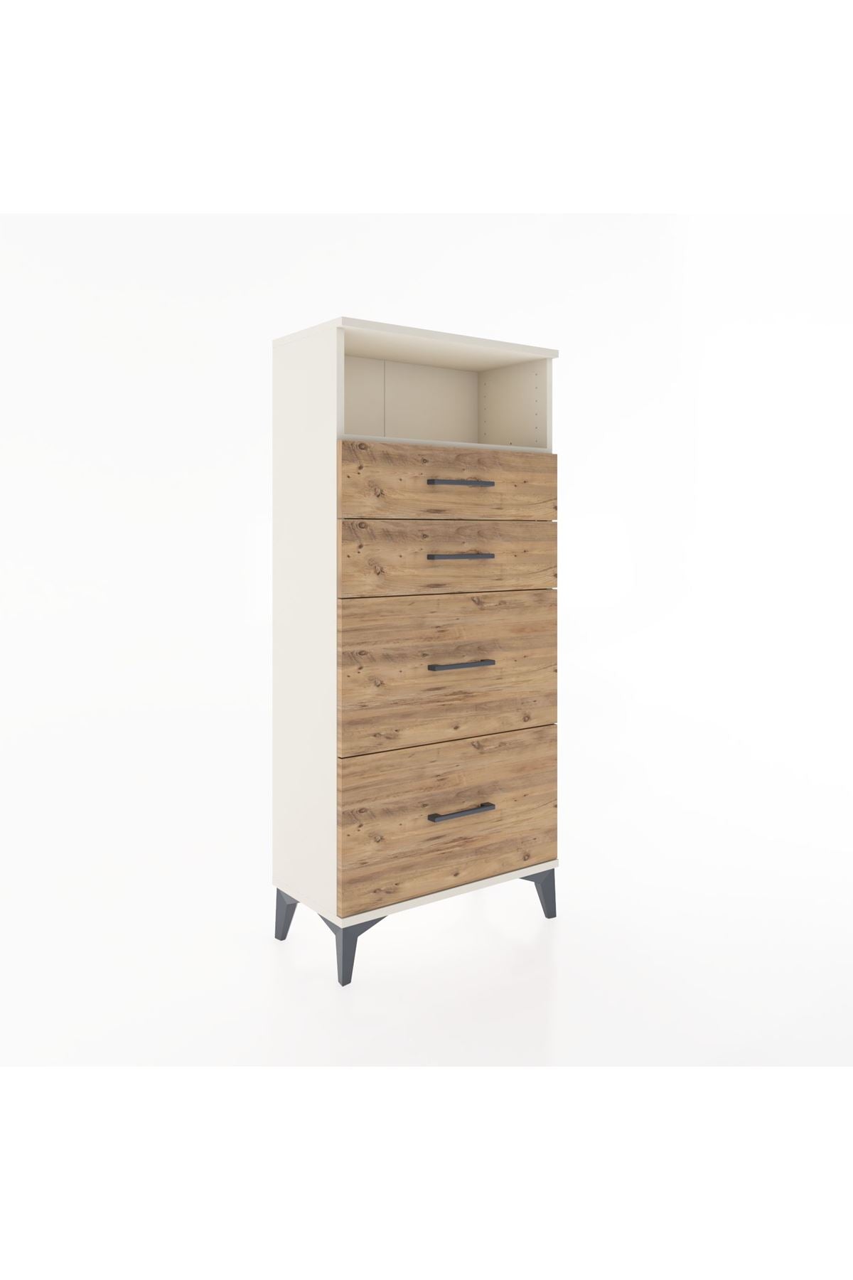 Hyperion Dolap Tek Raflı 4 Çekmeceli 60x44x134 - S50M034V3B