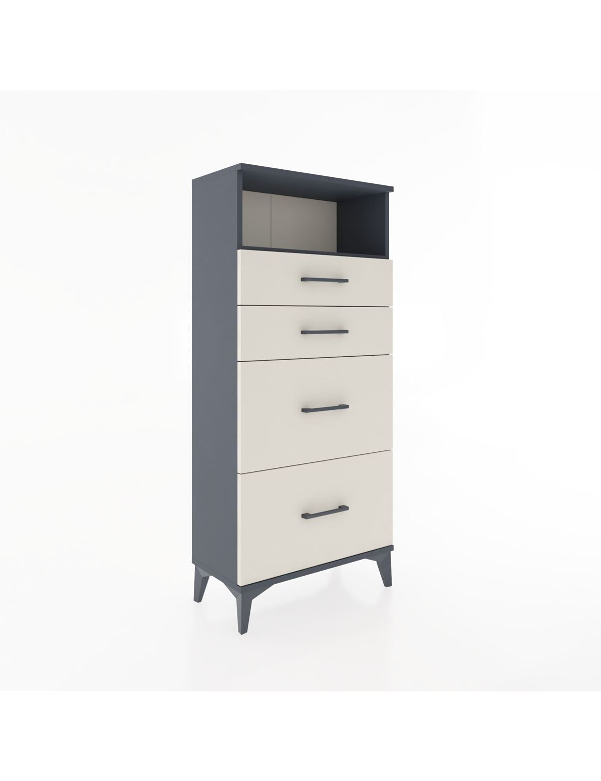 Hyperion Dolap Tek Raflı 4 Çekmeceli 60x44x134 - S50M034V4B