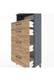 Hyperion Dolap Tek Raflı 4 Çekmeceli 60x44x134 - S50M034V6B