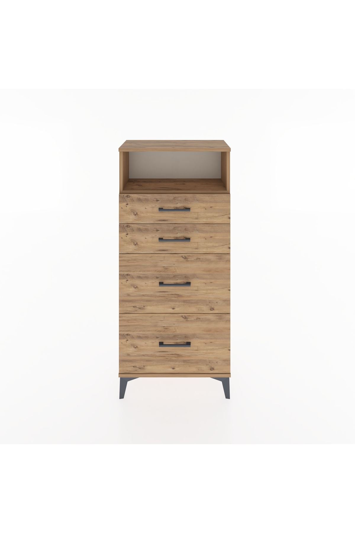 Hyperion Dolap Tek Raflı 4 Çekmeceli 60x44x134 - S50M034V9B