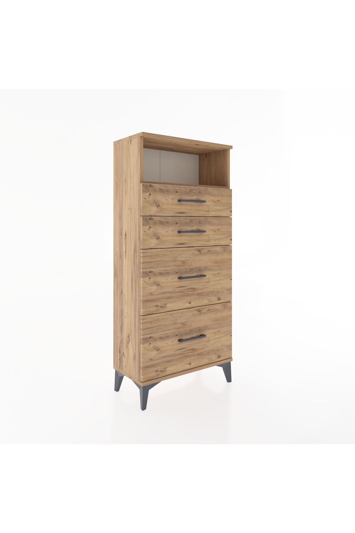 Hyperion Dolap Tek Raflı 4 Çekmeceli 60x44x134 - S50M034V9B