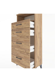 Hyperion Dolap Tek Raflı 4 Çekmeceli 60x44x134 - S50M034V9B