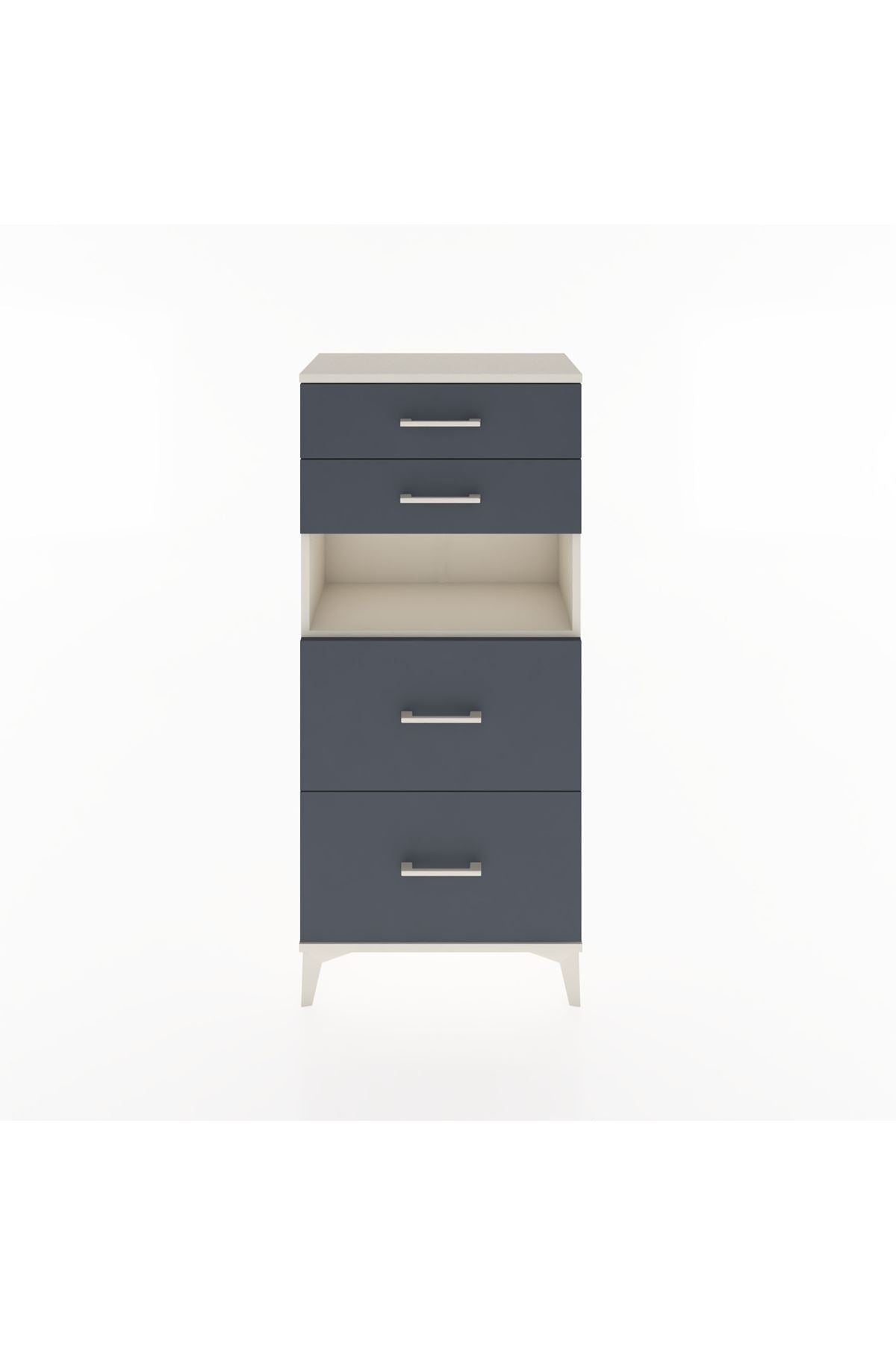 Hyperion Dolap Tek Raflı 4 Çekmeceli 60x44x134 - S50M035V2B