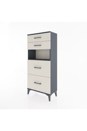 Hyperion Dolap Tek Raflı 4 Çekmeceli 60x44x134 - S50M035V4B