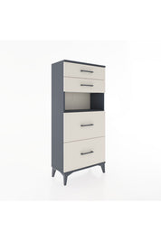 Hyperion Dolap Tek Raflı 4 Çekmeceli 60x44x134 - S50M035V4B