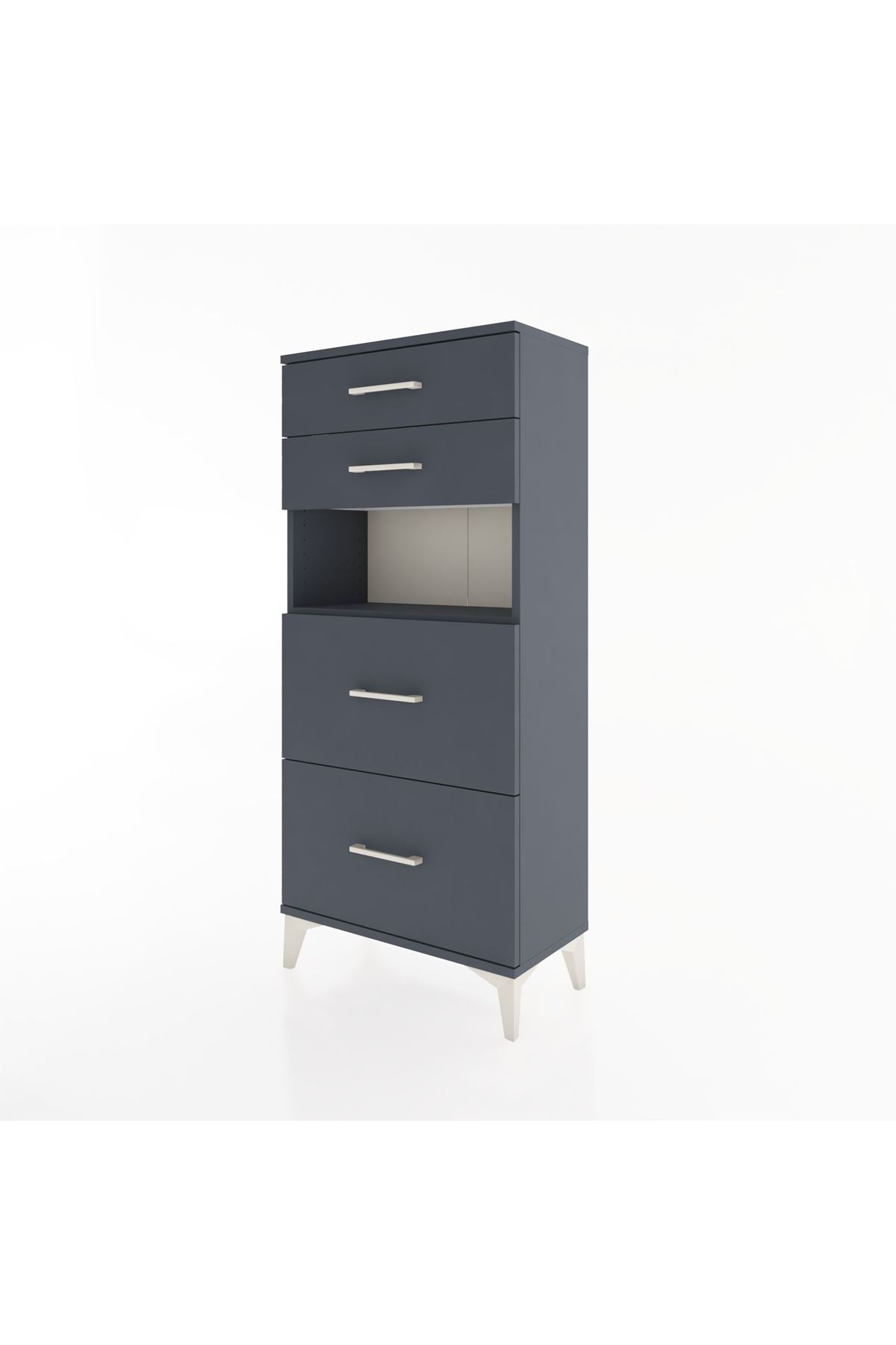 Hyperion Dolap Tek Raflı 4 Çekmeceli 60x44x134 - S50M035V5B