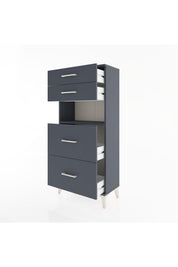 Hyperion Dolap Tek Raflı 4 Çekmeceli 60x44x134 - S50M035V5B