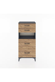 Hyperion Dolap Tek Raflı 4 Çekmeceli 60x44x134 - S50M035V6B