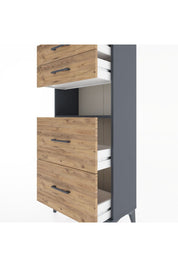 Hyperion Dolap Tek Raflı 4 Çekmeceli 60x44x134 - S50M035V6B