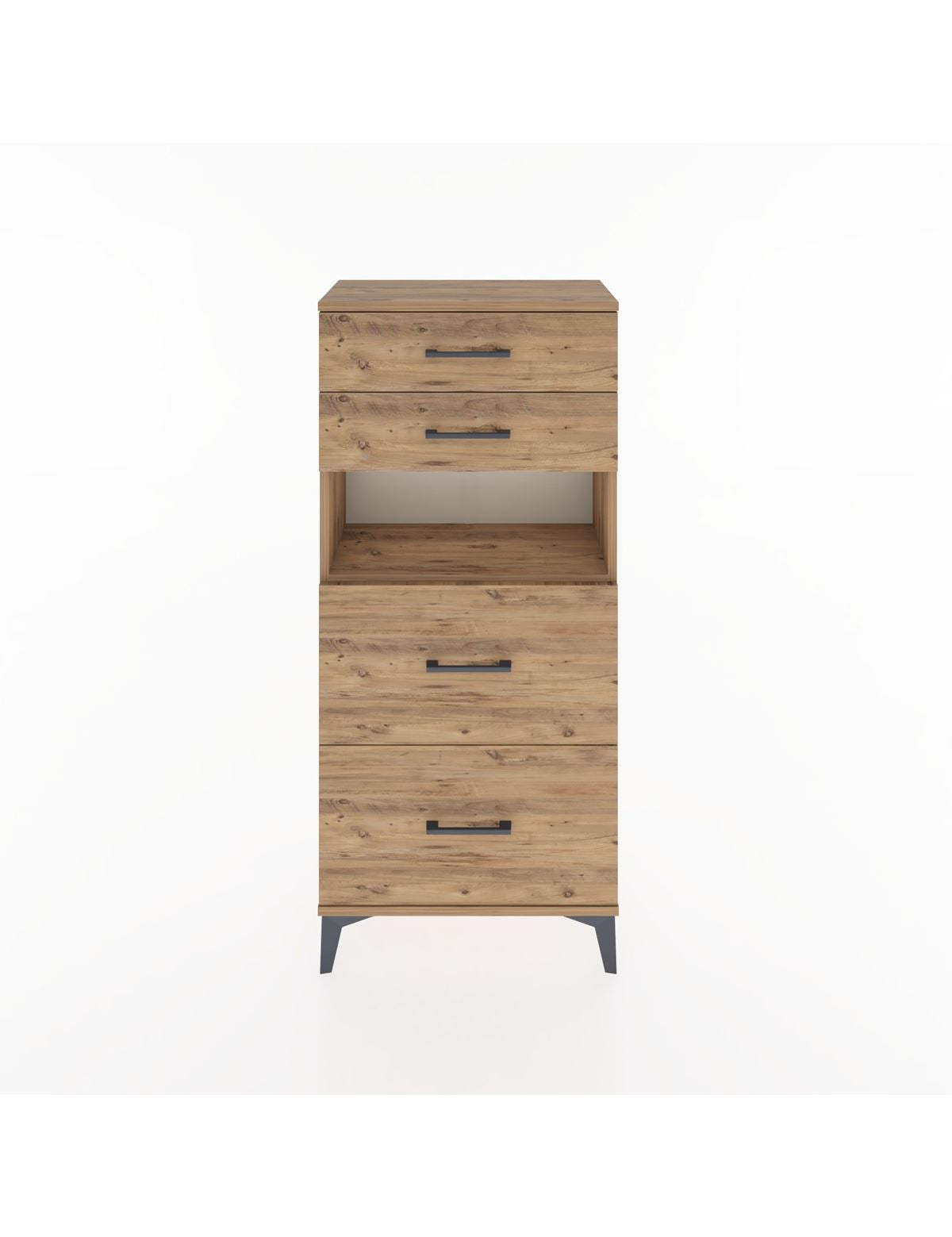 Hyperion Dolap Tek Raflı 4 Çekmeceli 60x44x134 - S50M035V9B
