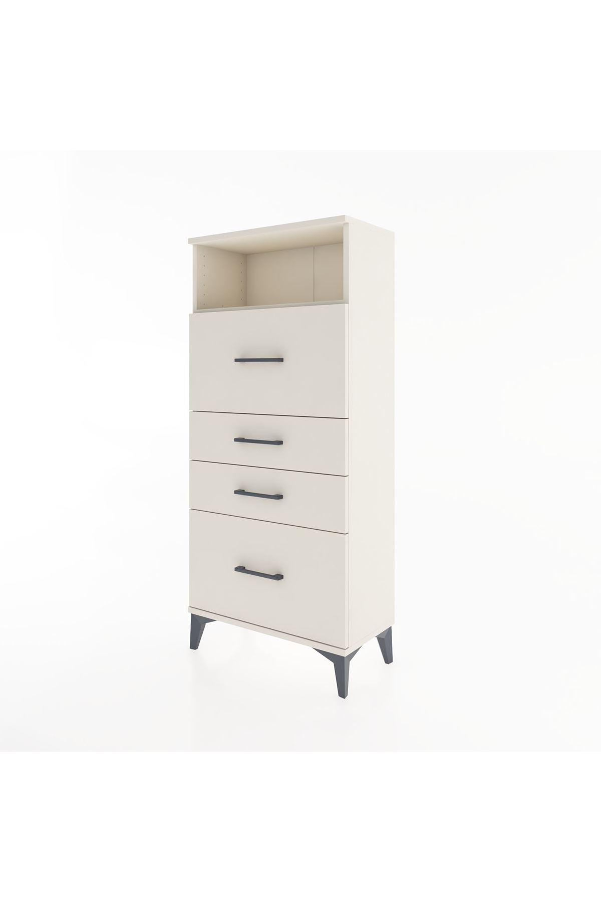 Hyperion Dolap Tek Raflı 4 Çekmeceli 60x44x134 - S50M036V1B