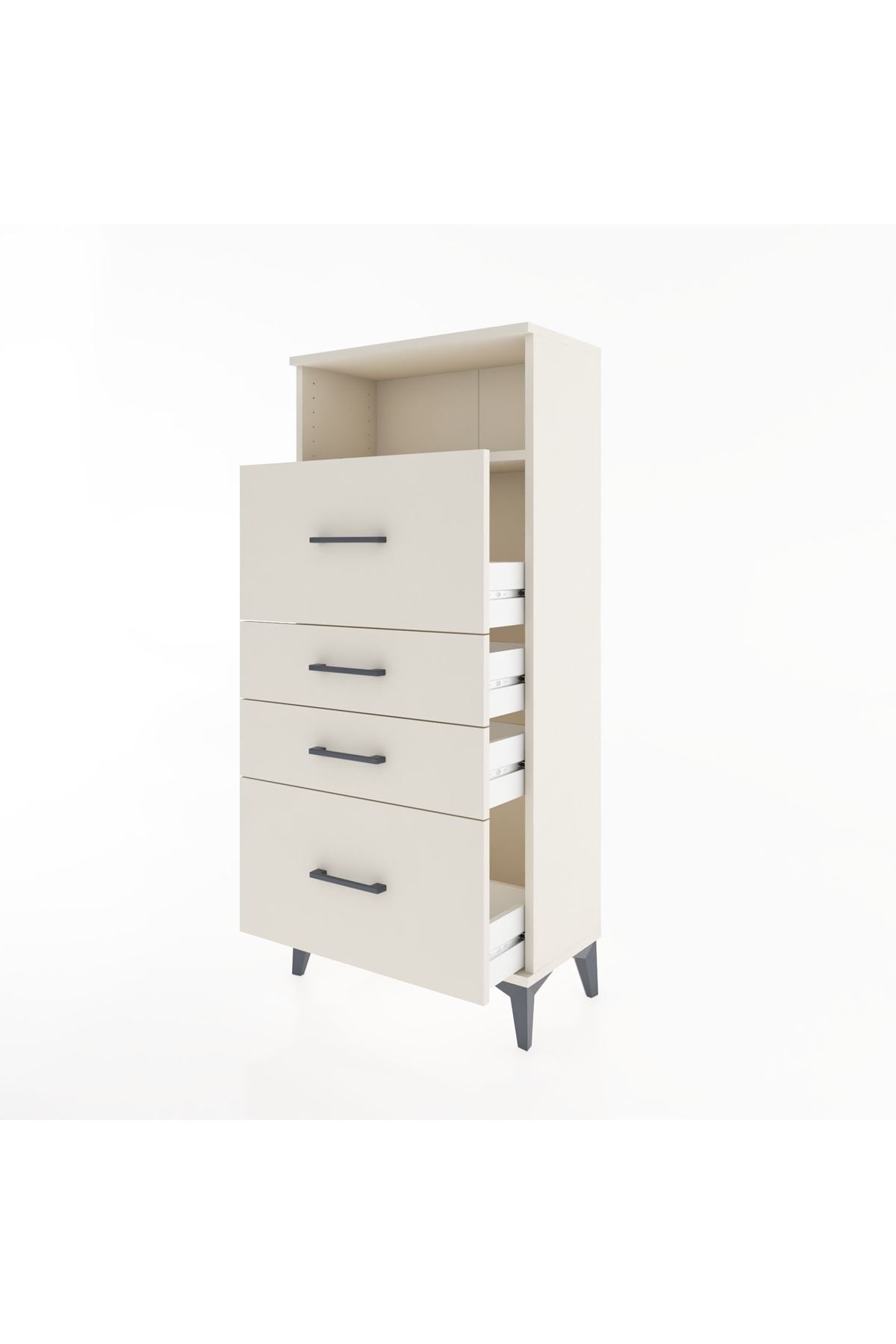 Hyperion Dolap Tek Raflı 4 Çekmeceli 60x44x134 - S50M036V1B