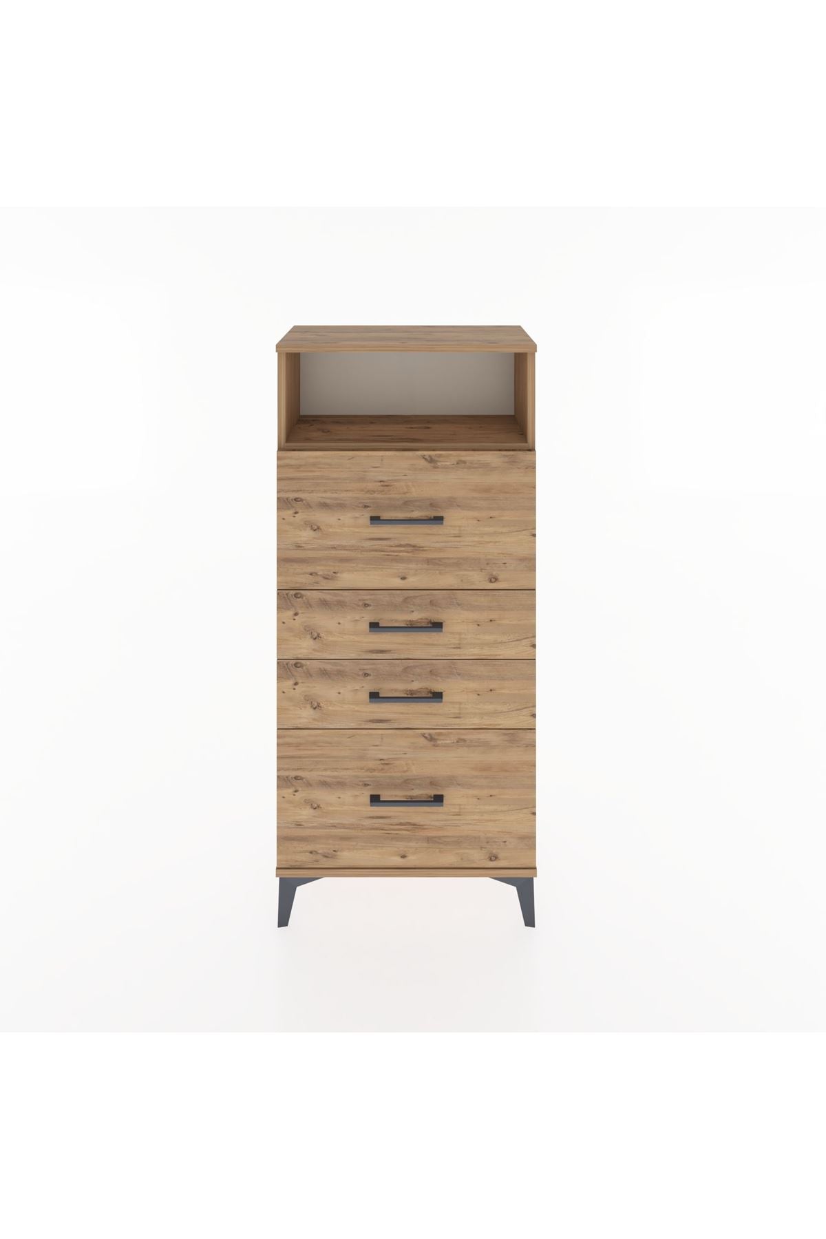 Hyperion Dolap Tek Raflı 4 Çekmeceli 60x44x134 - S50M036V9B