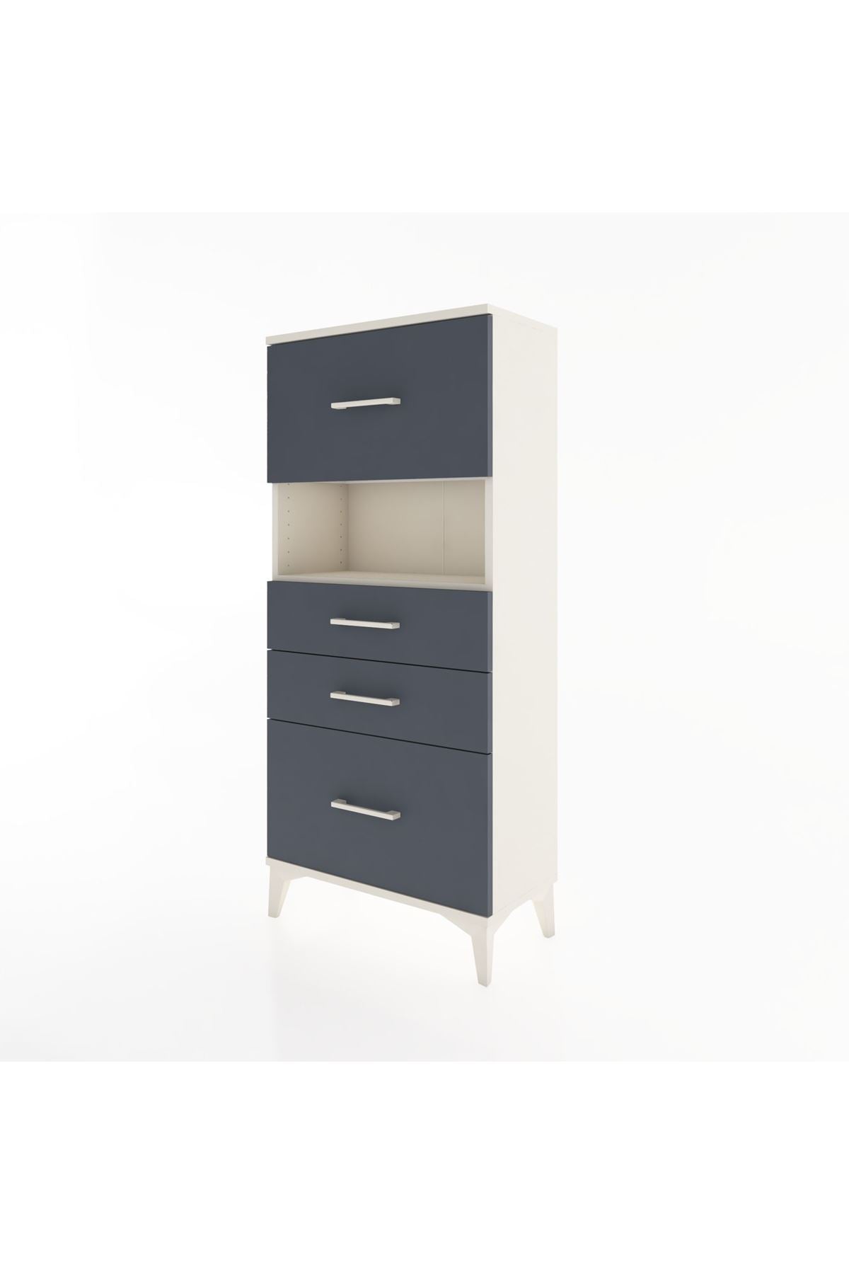 Hyperion Dolap Tek Raflı 4 Çekmeceli 60x44x134 - S50M037V2B