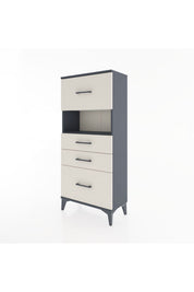 Hyperion Dolap Tek Raflı 4 Çekmeceli 60x44x134 - S50M037V4B