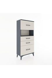 Hyperion Dolap Tek Raflı 4 Çekmeceli 60x44x134 - S50M037V4B