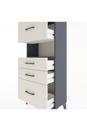 Hyperion Dolap Tek Raflı 4 Çekmeceli 60x44x134 - S50M037V4B