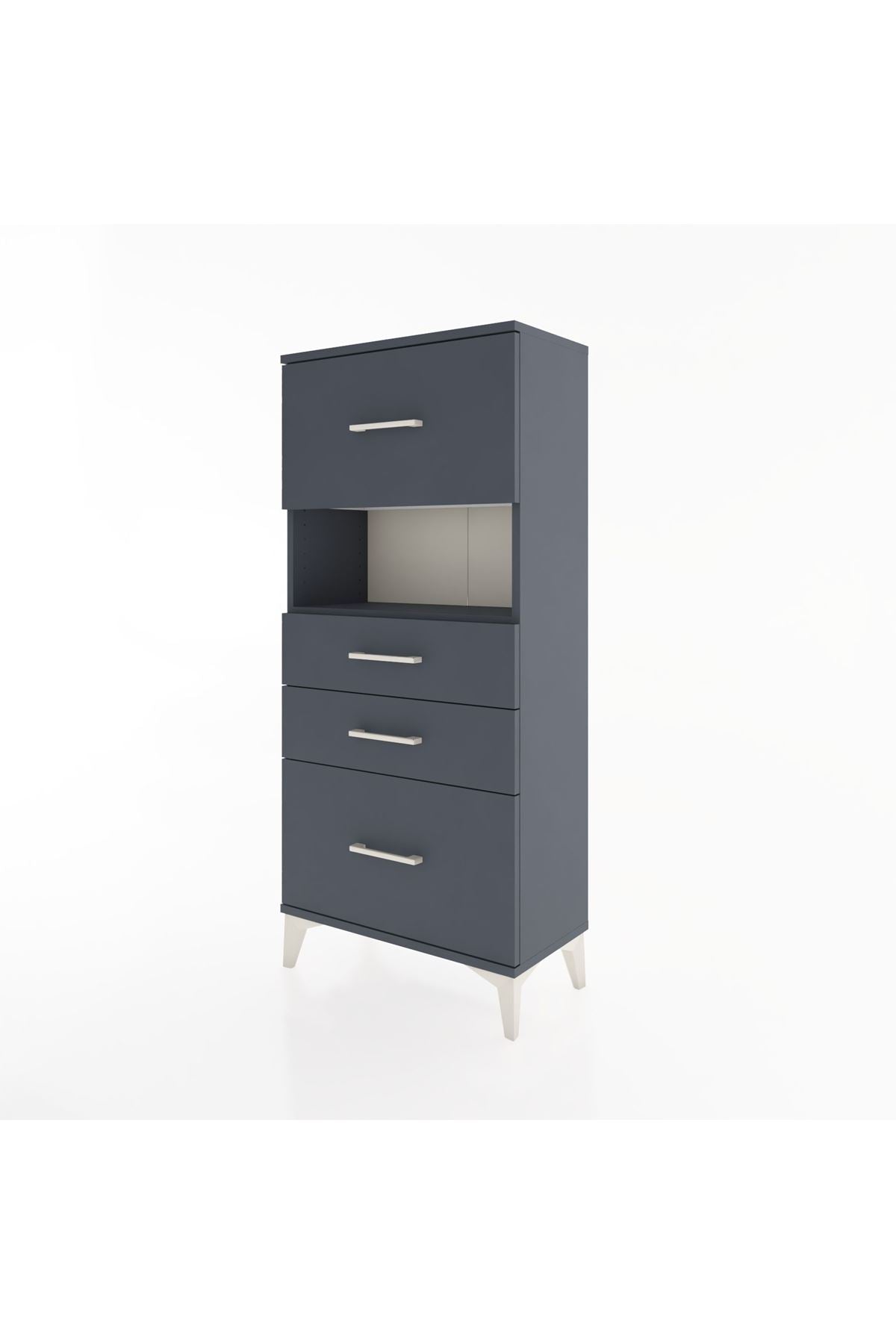 Hyperion Dolap Tek Raflı 4 Çekmeceli 60x44x134 - S50M037V5B
