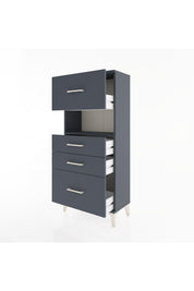 Hyperion Dolap Tek Raflı 4 Çekmeceli 60x44x134 - S50M037V5B