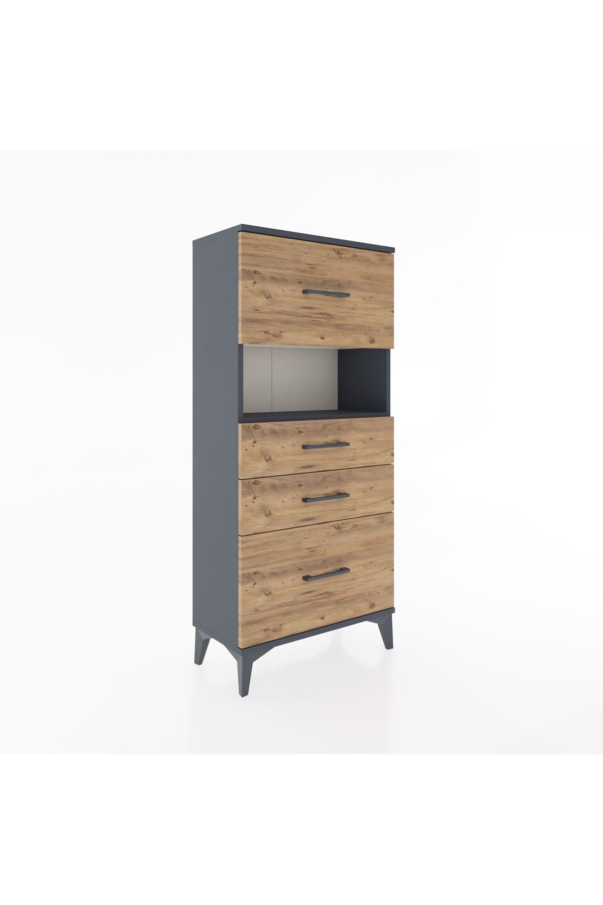 Hyperion Dolap Tek Raflı 4 Çekmeceli 60x44x134 - S50M037V6B