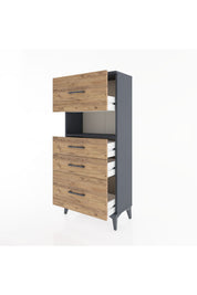 Hyperion Dolap Tek Raflı 4 Çekmeceli 60x44x134 - S50M037V6B