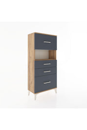 Hyperion Dolap Tek Raflı 4 Çekmeceli 60x44x134 - S50M037V8B