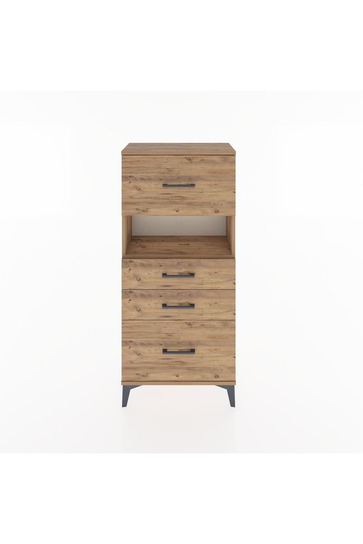 Hyperion Dolap Tek Raflı 4 Çekmeceli 60x44x134 - S50M037V9B