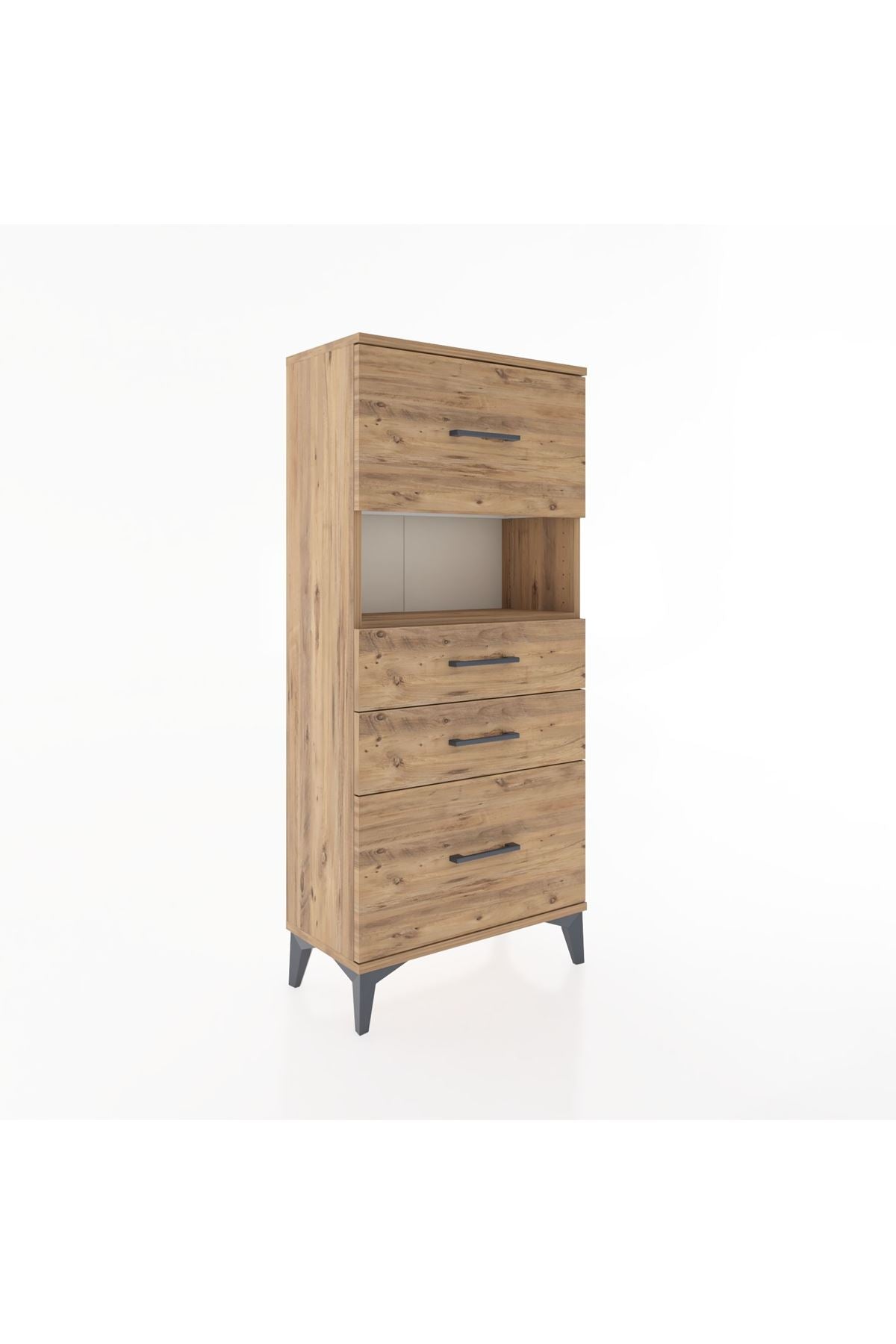 Hyperion Dolap Tek Raflı 4 Çekmeceli 60x44x134 - S50M037V9B
