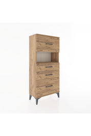 Hyperion Dolap Tek Raflı 4 Çekmeceli 60x44x134 - S50M037V9B