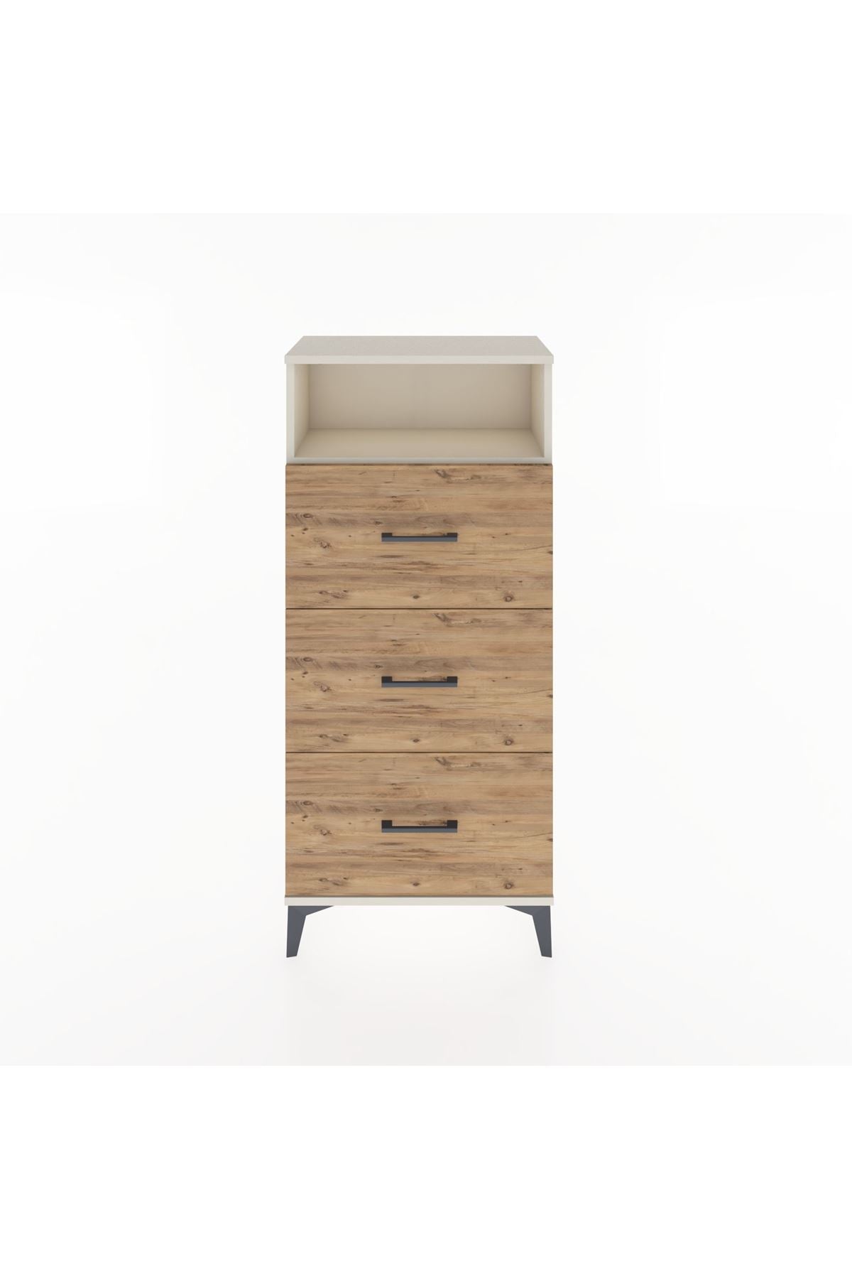 Hyperion Dolap Tek Raflı 3 Çekmeceli 60x44x134 - S50M038V3B