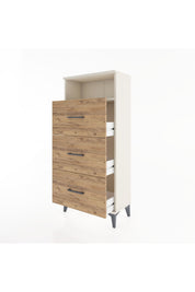 Hyperion Dolap Tek Raflı 3 Çekmeceli 60x44x134 - S50M038V3B