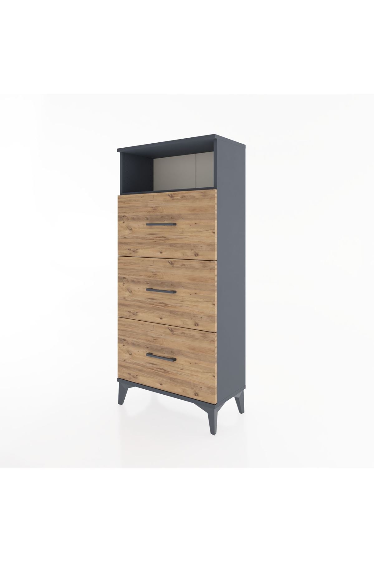 Hyperion Dolap Tek Raflı 3 Çekmeceli 60x44x134 - S50M038V6B