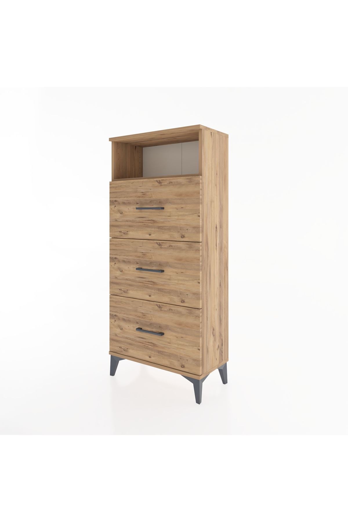 Hyperion Dolap Tek Raflı 3 Çekmeceli 60x44x134 - S50M038V9B
