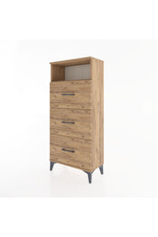 Hyperion Dolap Tek Raflı 3 Çekmeceli 60x44x134 - S50M038V9B